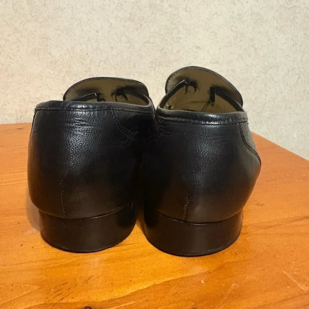 Nunn Bush Classic Black Tassel Moc Toe Leather Loafers Mens Dress Shoes Size 9.5